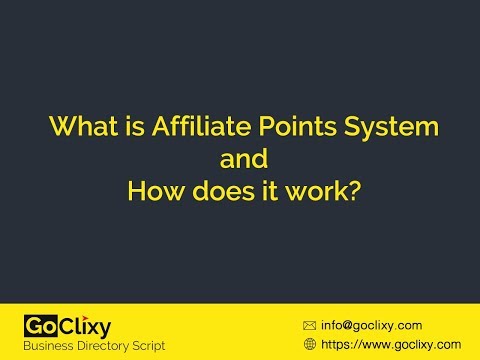 What is Affiliate Points System and How does it work?