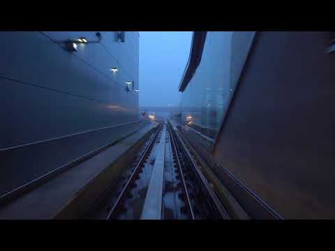 Vancouver SKYTRAIN FULL RIDE: MILLENNIUM LINE WESTBOUND (DUSK) Lafarge Lake-Douglas to VCC-Clark