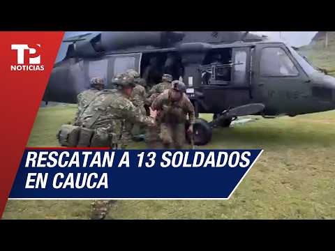 Rescatan a 13 soldados tras accidente de helicóptero Black Hawk en Inzá, Cauca