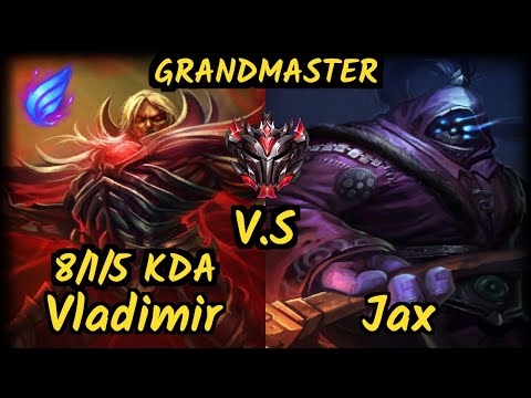 C9 Licorice (VLADIMIR) vs JAX - 8/1/5 KDA TOP GAMEPLAY - NA Ranked GRANDMASTER