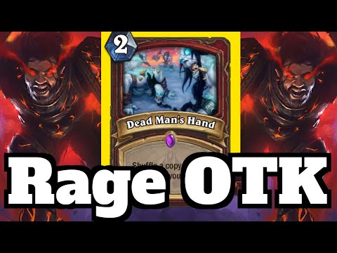 SUPER Difficult Inner Rage OTK! Dead Man's Hand Warrior Combo! | Hearthstone