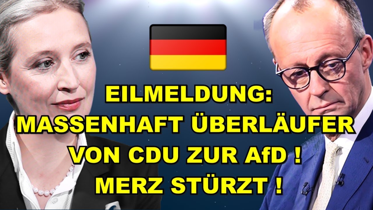 EIL: Überläufer von CDU zur AfD! Merz STÜRZT!