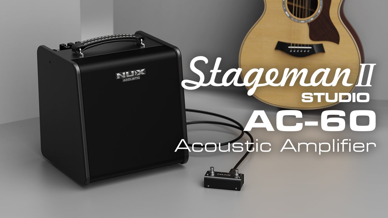 NUX AC-60 Stageman II Studio - Amplificator chitara acustică si voce, cu Bluetooth si Drum Loop