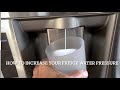 How to increase your fridge water pressure