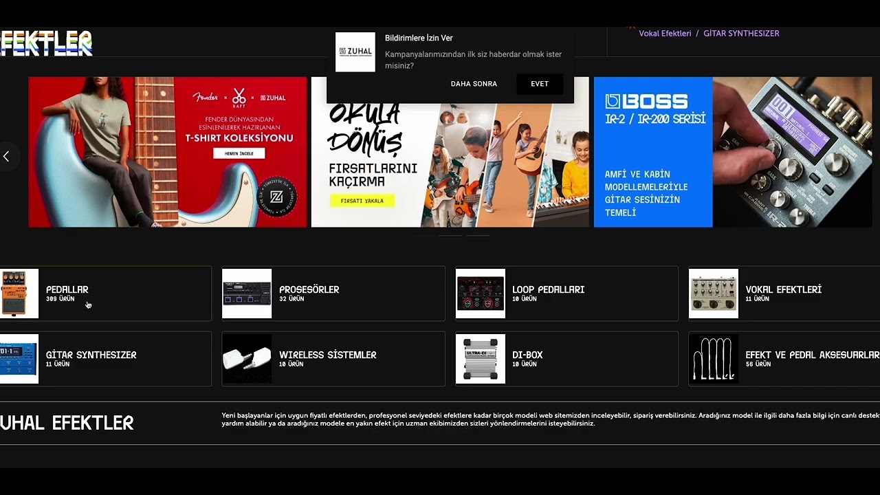 zuhal müzik online mağazasını geziyoruz