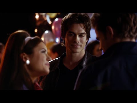 TVD 1x12 - Damon, Elena and Stefan at the school dance | Delena Scenes HD