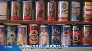 Beer can collector cashes in for 28,000 beer cans.
