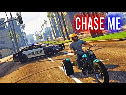 GTA 5 Police Chase Me! Episode 8: Tricycle Craziness! - GTA 5 Funny Moments Mods Cheats Evade