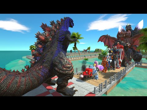 Shin Godzilla vs Space Godzilla OASIS DEATH RUN - Animal Revolt Battle Simulator