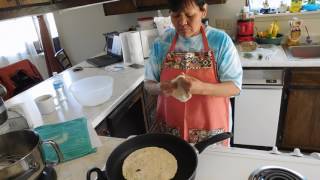 Making Navajo Totillas or frybread.