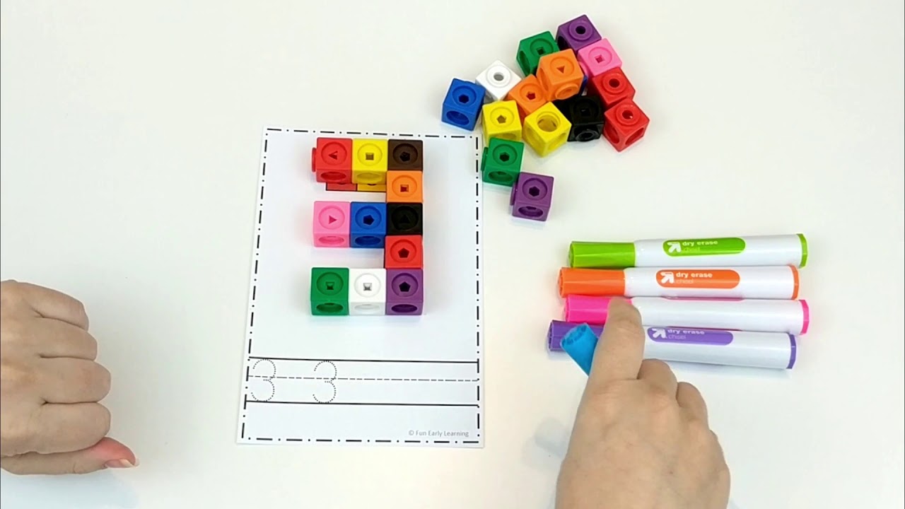 Snap Cube Numbers Free Printable
