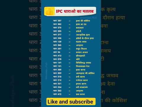 IPC कलम व त्याची माहिती