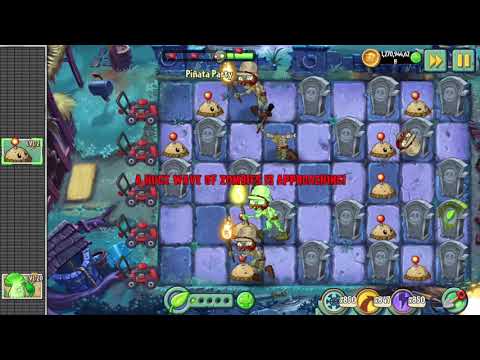 PvZ 2 - Pinata Party October 2, 2017 - Max Level Plants
