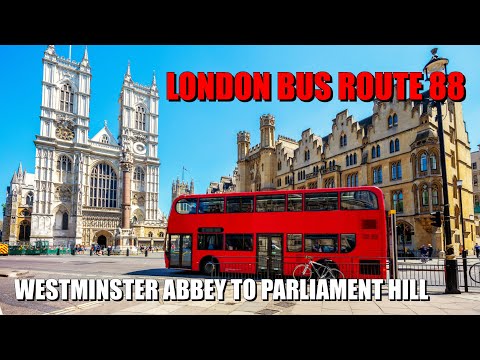 Early Morning London Bus Ride - Route 88 From Westminster Abbey To Parliament Hill Fields