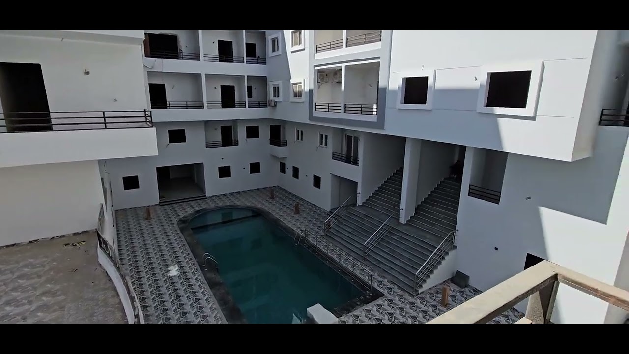 140m² corner apartment with a swimming pool view inside a prestigious compound