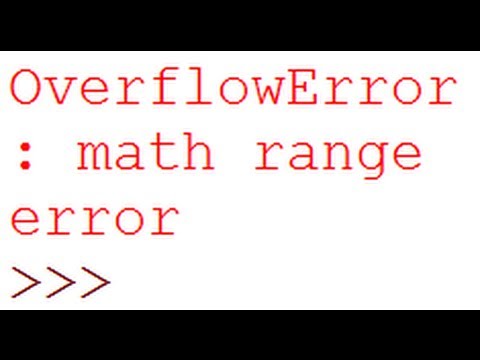 Learn OverflowError math range error Python Error Debugging - Mind Luster
