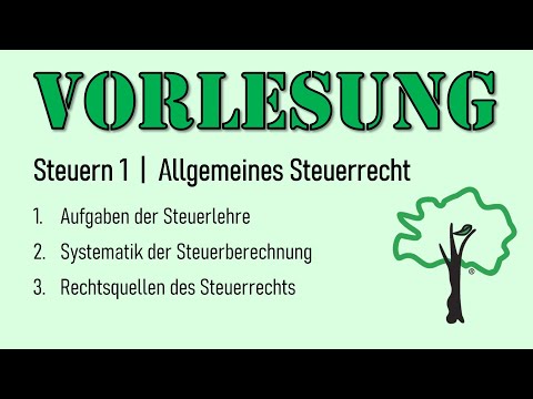 Vorlesung | 01 Allgemeines Steuerrecht