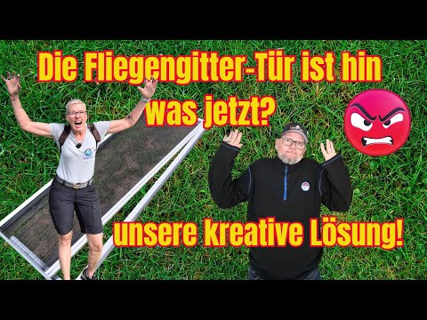 Accident with motorhome fly screen: our fail & our creative solution! Tip/DIY/hack.