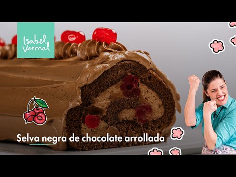 Selva negra de chocolate arrollada