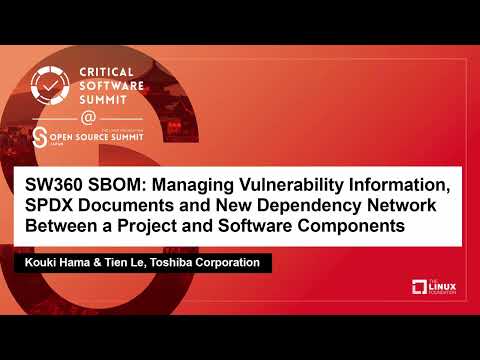SW360 SBOM: Managing Vulnerability Information, SPDX Documents and New Depen... Kouki Hama & Tien Le
