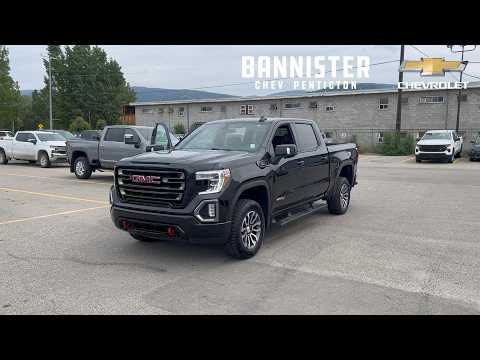 2021 GMC Sierra 1500 Crew Cab Short Box 4-Wheel Drive AT4 in Black for sale at Bannister Chevrolet Penticton in Penticton, BC