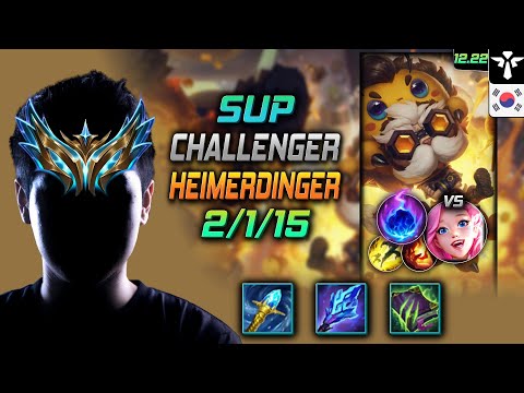 Challenger Support Heimerdinger Build Rylai's Crystal Scepter Arcane Comet - LOL KR 12.22