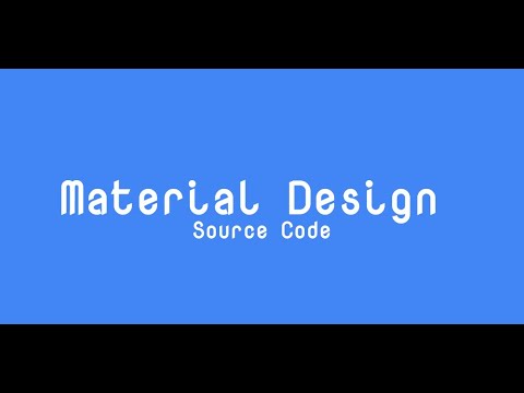 Material Design Android Source Code Video