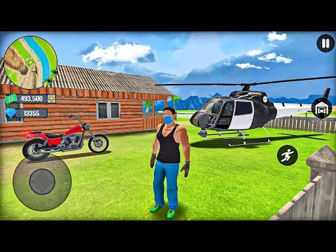 Police Bike and Helicopter Driving in Open World Game - Android Gameplay