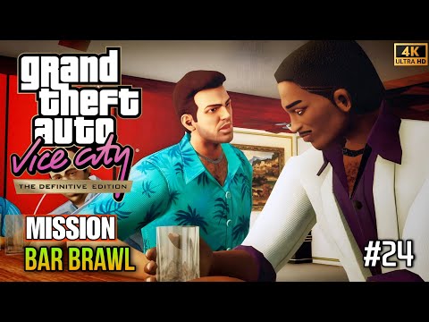 GTA Vice City Definitive Edition – Part 24 🔥 Bar Brawl Mission 4K 60FPS Ultra Max No Commentary