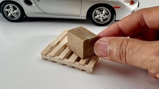 How I made a Realistic Shipping Pallet as a die cast model car accessory - 1/18 scale Diorama