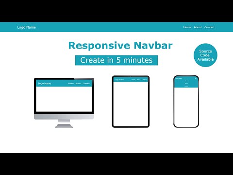 responsive navigation bar tutorial html css and bootstrap