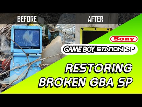 Restoring old broken beat up Gameboy Advance SP.