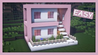 Minecraft🌸 How to Build a Modern House Tutorial (Easy) #2 How to get a nice house!!✔