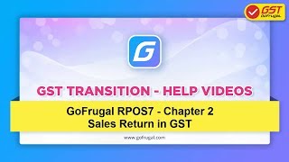 Step 7 - Doing Sales return of items sold on GST | Basic transactions | English