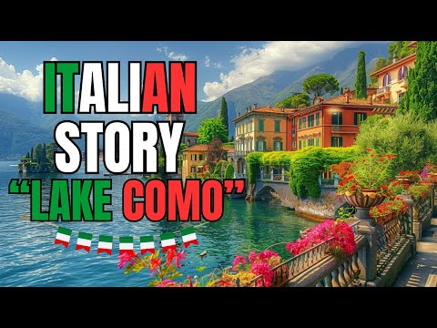 Italian story "Adventure in the LAKE COMO" | Learn Italian Through Stories | A story in slow Italian