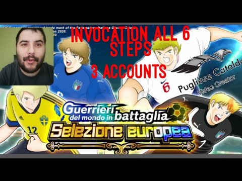 european warriors INVOCATION ALL 6 STEPS IN 3 ACCOUNTS+dc description-captain tsubasa dt