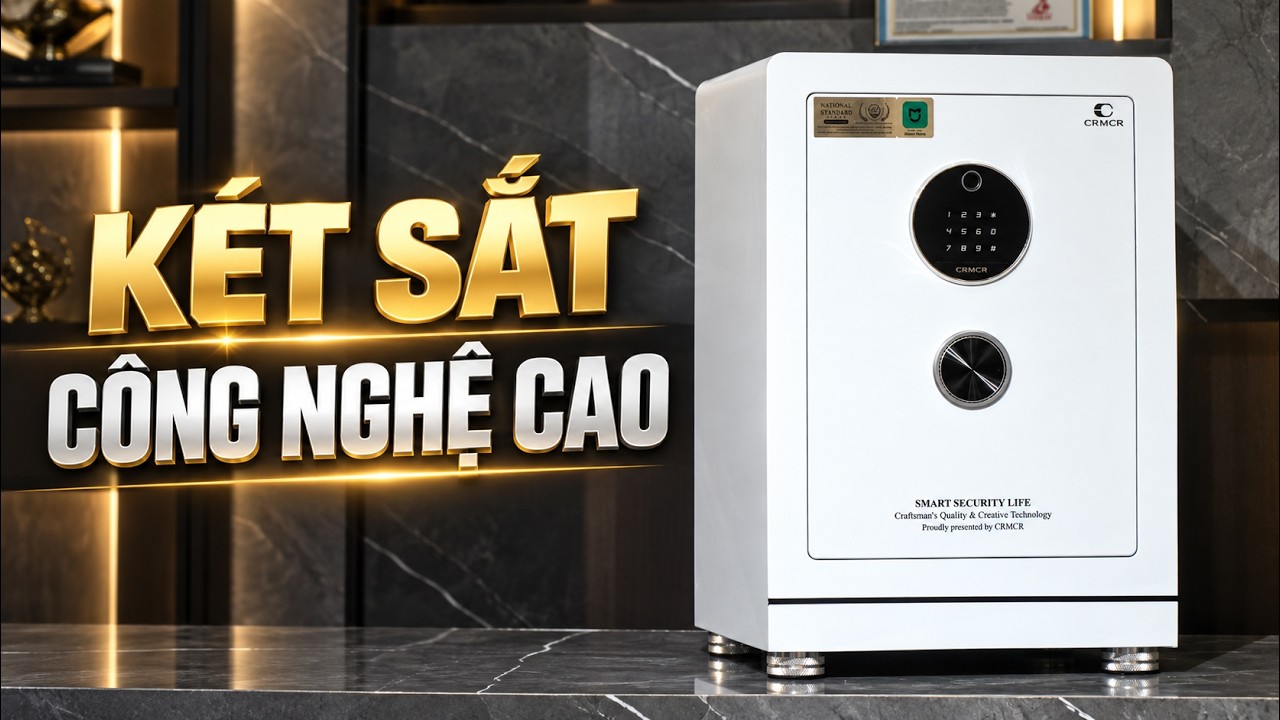 Két Sắt Xiaomi CRMCR 61PC Khóa Vân Tay Điện Tử Định Danh Người Mở, Có Hầm Bí Mật