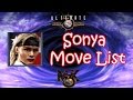 UMK3 MK3 Sonya Blade Move List