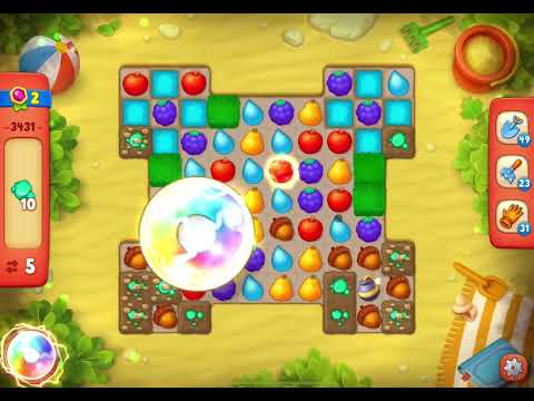 GardenScapes Level 3431 no boosters (19 moves)
