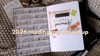 setting up my 2026 reading journal | reading challenge spreads, tbr pages, reading trackers