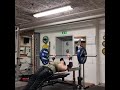 140kg bench press with close grip 10 reps for 5 sets easy,legs up