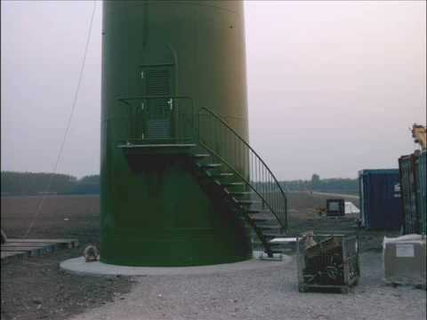 Bau einer ENERCON WKA in Lelystadt Holland