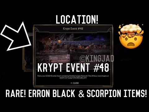 MK11 - KRYPT EVENT #48 LOCATION! (RARE! Erron Black & Scorpion Items!)
