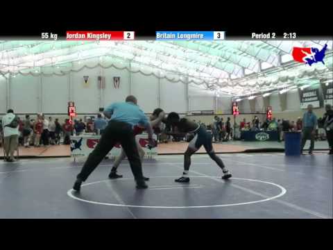 Jordan Kingsley vs. Britain Longmire at 2013 ASICS University Nationals - FS
