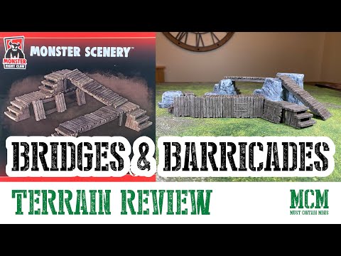 Monster Scenery: Bridges and Barricades Review 28mm to 40mm wargaming terrain by Monster Fight Club
