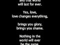 Love changes everything - Aspects of love 