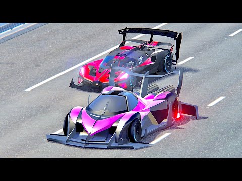 Devel Sixteen 2014 GTR vs Bugatti Bolide GTR - Drag Race 20 KM