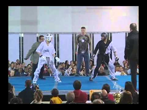 Europe vs USA Robbie Hughes vs Jason Bourelly at 2010 Ocean State Grand Nationals Karate Tournament