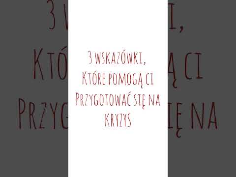 Jak przygotować się na KRYZYS? SHORTS #1