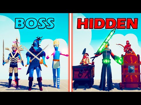 NEW HIDDEN TEAM vs BOSS UNITS TEAM - Totally Accurate Battle Simulator | TABS